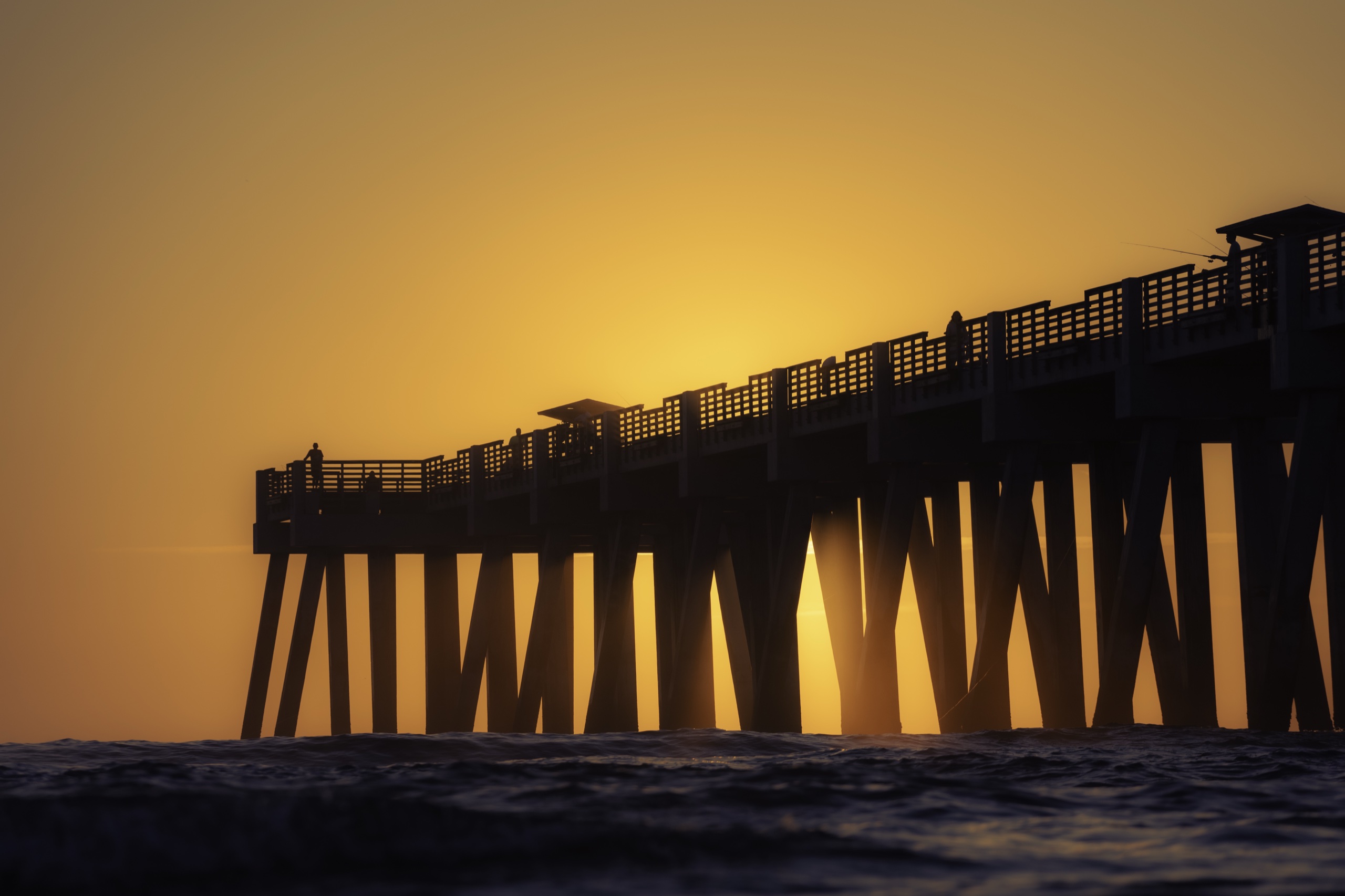 Jacksonville Beach Pier at sunset - First Coast